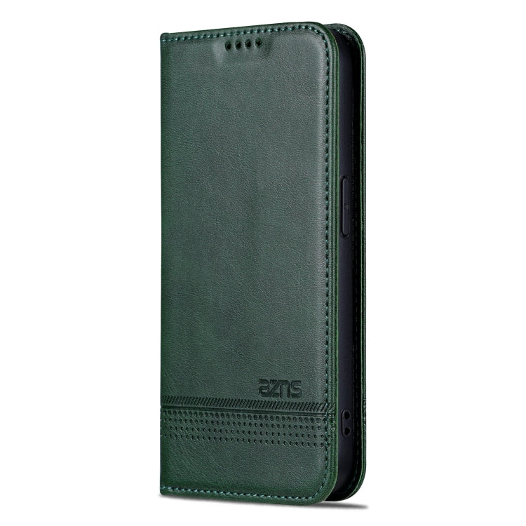 For iPhone 16 Pro Max AZNS Magnetic Calf Texture Flip Leather Phone Case(Dark Green) - iPhone 16 Pro Max Cases by AZNS | Online Shopping South Africa | PMC Jewellery | Buy Now Pay Later Mobicred