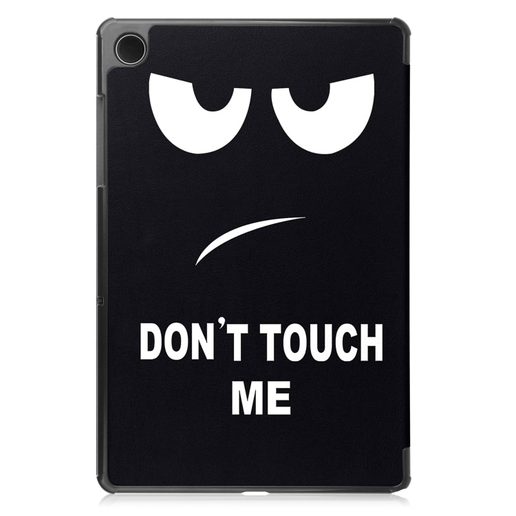 For Samsung Galaxy Tab A9 Custer Painted 3-Fold Holder Smart Leather Tablet Case(Big Eye) - Galaxy Tab A9 by PMC TechLife | Online Shopping South Africa | PMC TechLife