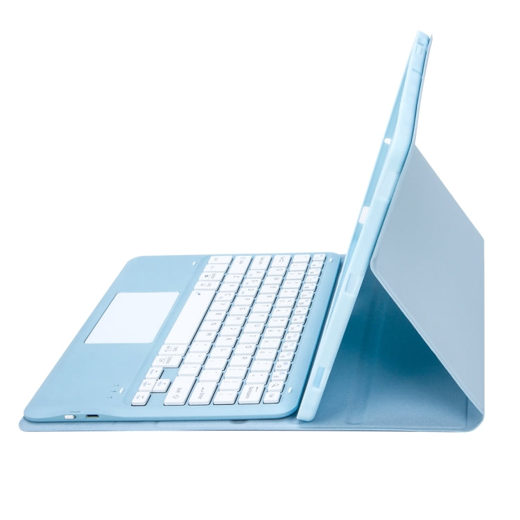 For Samsung Galaxy Tab S10+ 12.4 A810B-A Touch Pad Detachable Bluetooth Keyboard Leather Tablet Case(Sky Blue) - free shipping - PMC TechLife - Order now!