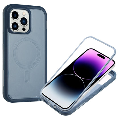 For iPhone 14 Plus Defender Series XT MagSafe Magnetic PC + TPU Shockproof Phone Case(Blue) - iPhone 14 Plus Cases by PMC Jewellery | Online Shopping South Africa | PMC Jewellery