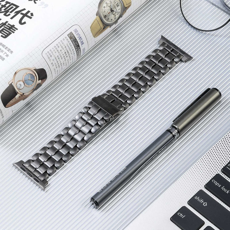 For Apple Watch SE 40mm Five Beads Titanium Steel Watch Band(Grey) - Watch Bands by PMC TechLife | Online Shopping South Africa | PMC TechLife