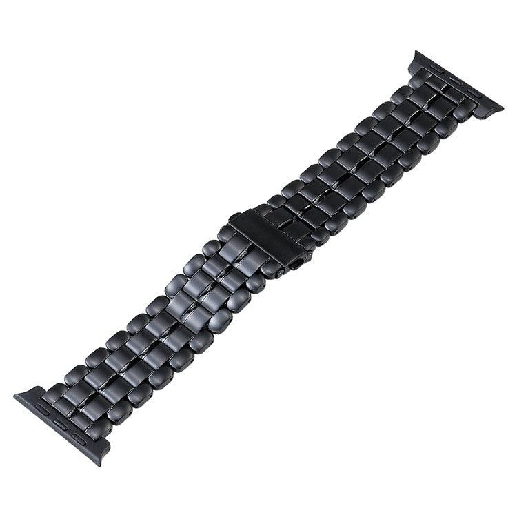 For Apple Watch Series 2 38mm Five Beads Titanium Steel Watch Band(Black) - Watch Bands by PMC Jewellery | Online Shopping South Africa | PMC Jewellery