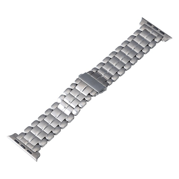 For Apple Watch 42mm Five Beads Titanium Steel Watch Band(Silver) - Watch Bands by PMC TechLife | Online Shopping South Africa | PMC TechLife