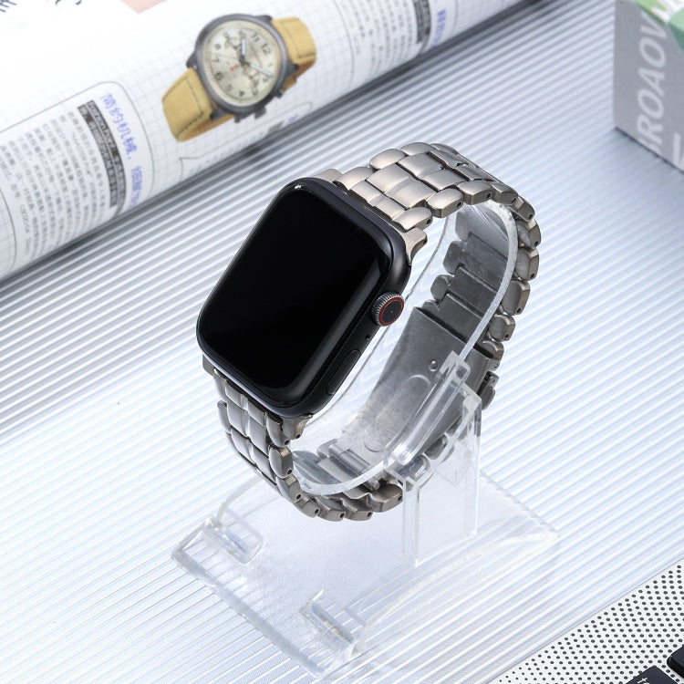 For Apple Watch 42mm Five Beads Titanium Steel Watch Band(Silver) - Watch Bands by PMC TechLife | Online Shopping South Africa | PMC TechLife