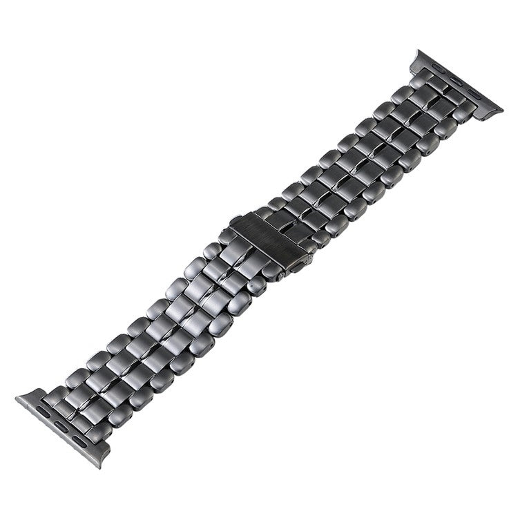 For Apple Watch 38mm Five Beads Titanium Steel Watch Band(Grey) - Watch Bands by PMC TechLife | Online Shopping South Africa | PMC TechLife