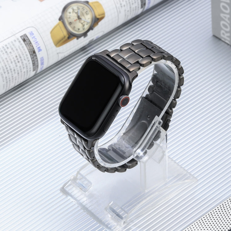 For Apple Watch 38mm Five Beads Titanium Steel Watch Band(Grey) - Watch Bands by PMC TechLife | Online Shopping South Africa | PMC TechLife