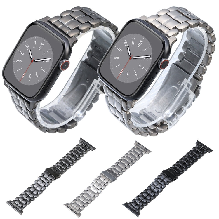 For Apple Watch 42mm Five Beads Titanium Steel Watch Band(Silver) - Watch Bands by PMC TechLife | Online Shopping South Africa | PMC TechLife