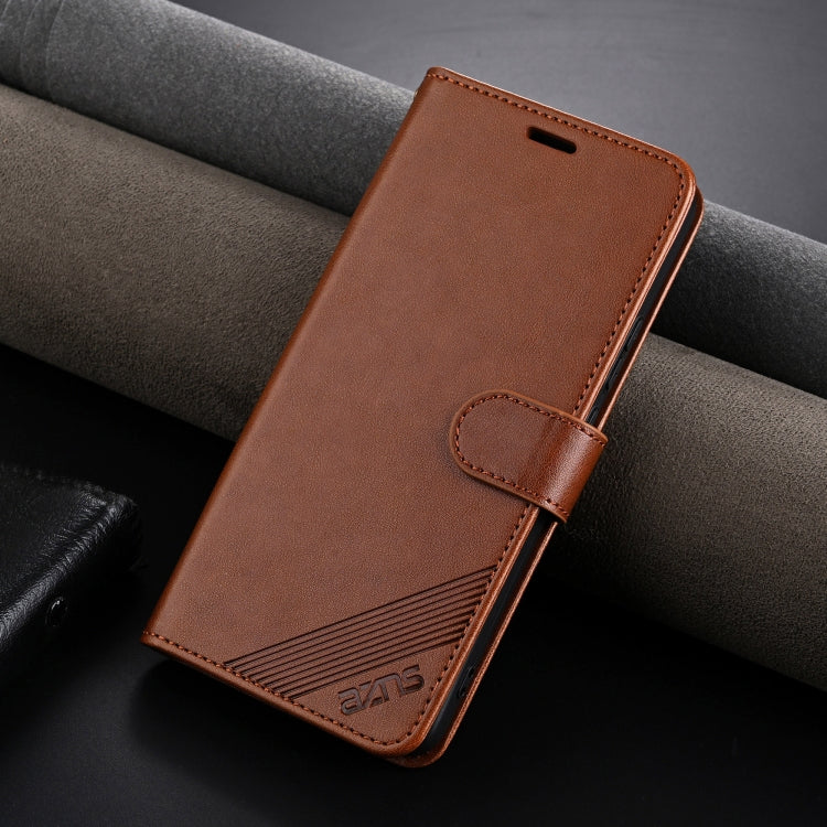 For Huawei Pura 70 Ultra AZNS Sheepskin Texture Flip Leather Phone Case(Brown) - Huawei Cases by AZNS | Online Shopping South Africa | PMC Jewellery | Buy Now Pay Later Mobicred