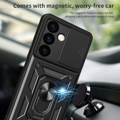 For Samsung Galaxy S24 5G Sliding Camera Cover Design TPU+PC Phone Case(Black) - Galaxy S24 5G Cases by PMC Jewellery | Online Shopping South Africa | PMC Jewellery