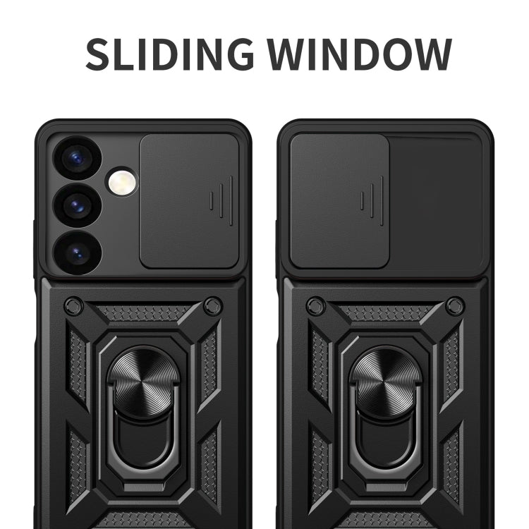 For Samsung Galaxy S24 5G Sliding Camera Cover Design TPU+PC Phone Case(Blue) - Galaxy S24 5G Cases by PMC TechLife | Online Shopping South Africa | PMC TechLife