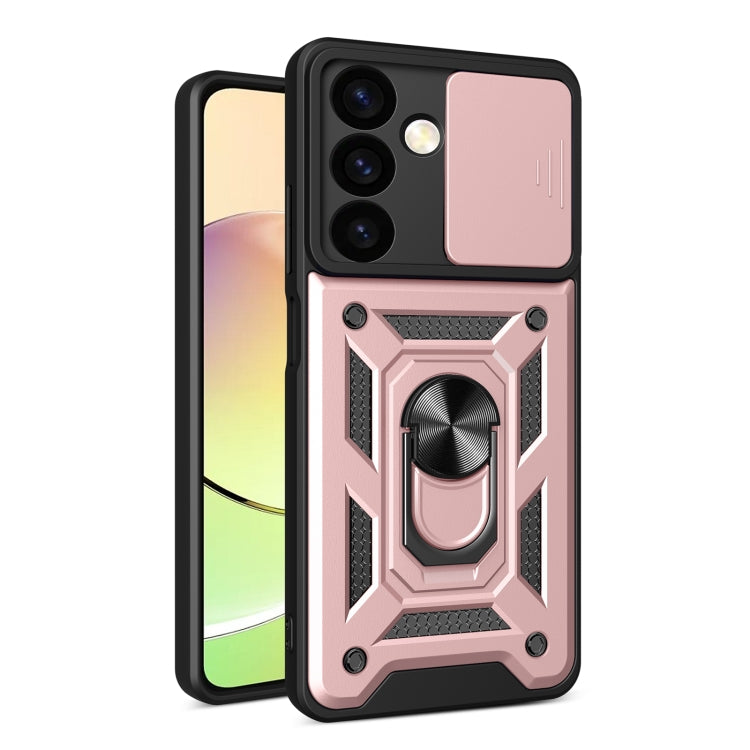 For Samsung Galaxy S24+ 5G Sliding Camera Cover Design TPU+PC Phone Case(Rose Gold) - Galaxy S24+ 5G Cases by PMC Jewellery | Online Shopping South Africa | PMC Jewellery