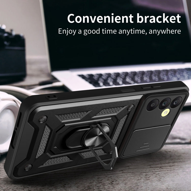 For Samsung Galaxy A25 5G Sliding Camera Cover Design TPU+PC Phone Case(Black) - Galaxy Phone Cases by PMC TechLife | Online Shopping South Africa | PMC TechLife