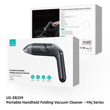 USAMS US-ZB259 YAJ Series Portable Hand-held Folding Vacuum Cleaner(Black) - Vacuum Cleaner by USAMS | Online Shopping South Africa | PMC Jewellery | Buy Now Pay Later Mobicred