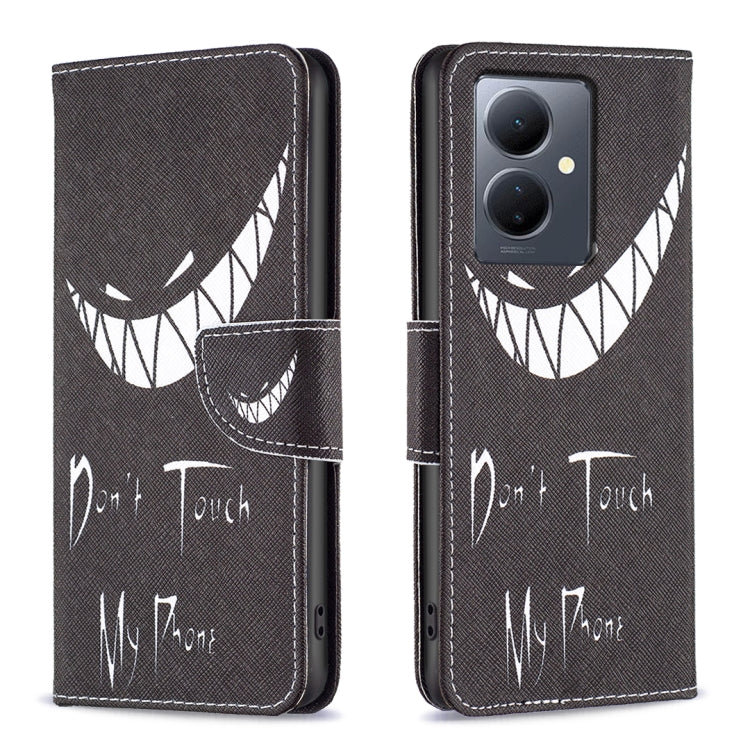 For vivo Y78 5G Colored Drawing Pattern Leather Phone Case(Smirk) - vivo Cases by PMC TechLife | Online Shopping South Africa | PMC TechLife | Buy Now Pay Later Mobicred