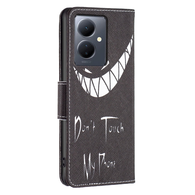 For vivo Y78 5G Colored Drawing Pattern Leather Phone Case(Smirk) - vivo Cases by PMC TechLife | Online Shopping South Africa | PMC TechLife | Buy Now Pay Later Mobicred