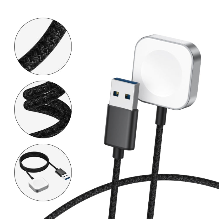 For Apple Watch USB Interface Magnetic Charger(Silver) - Charger / Holder by PMC TechLife | Online Shopping South Africa | PMC TechLife | Buy Now Pay Later Mobicred