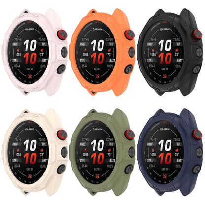 For Garmin Approach S70 42mm Armor Hollow Watch Protective Case(Orange) - Watch Cases by PMC Jewellery | Online Shopping South Africa | PMC Jewellery