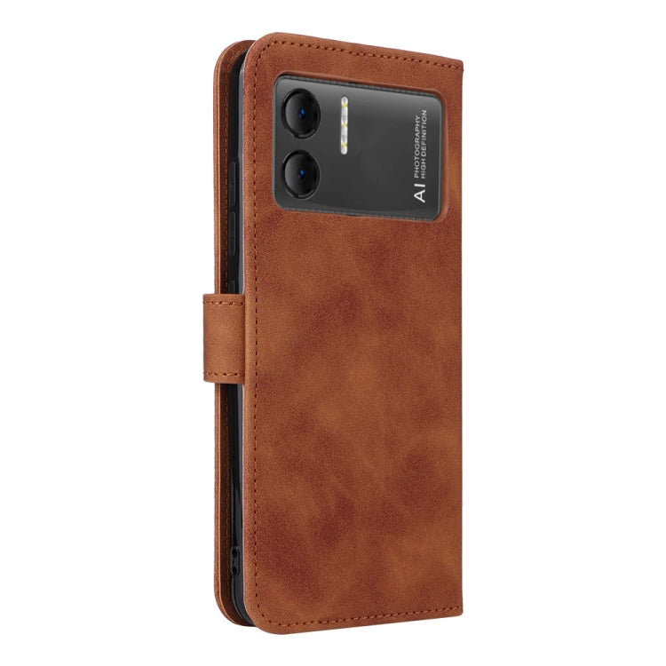 For Doogee X98 / X98 Pro Skin Feel Magnetic Flip Leather Phone Case(Brown) - More Brand by PMC Jewellery | Online Shopping South Africa | PMC Jewellery | Buy Now Pay Later Mobicred