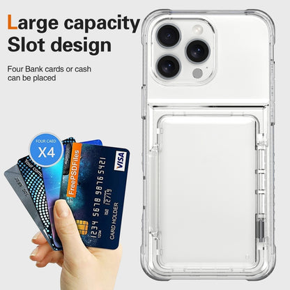 For iPhone 16 Pro Crystal Clear Flip Card Slot Phone Case(Transparent) - iPhone 16 Pro Cases by PMC Jewellery | Online Shopping South Africa | PMC Jewellery | Buy Now Pay Later Mobicred