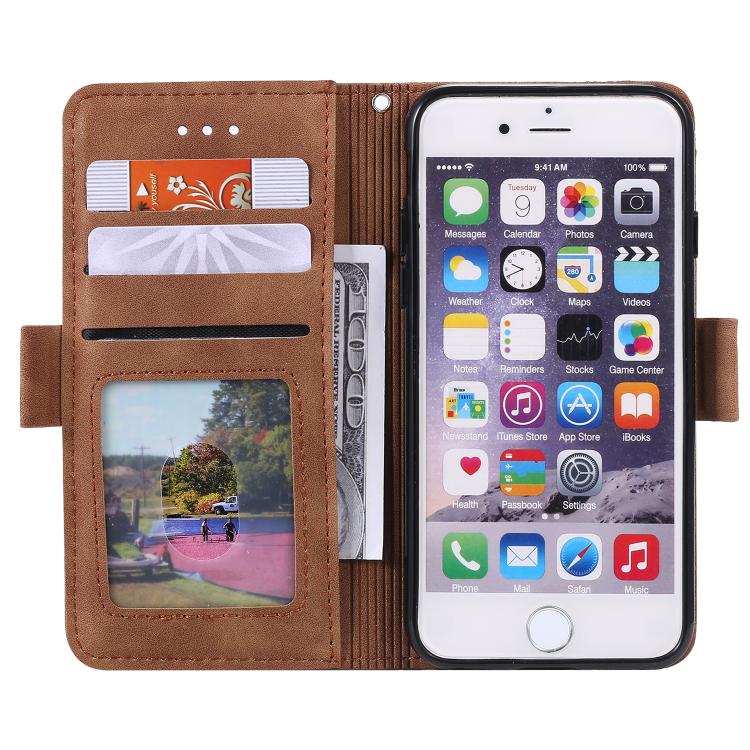 For iPhone 16e Retro Splicing Horizontal Flip Leather Phone Case(Green) - iPhone 16e Cases by PMC TechLife | Online Shopping South Africa | PMC TechLife | Buy Now Pay Later Mobicred