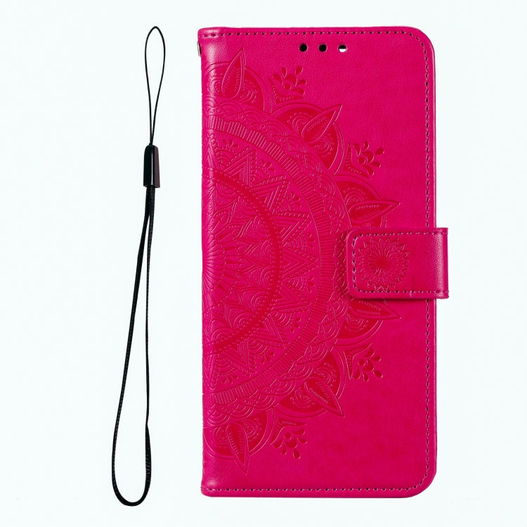 For iPhone 16 Pro Max Totem Flower Embossed Leather Phone Case(Red) - iPhone 16 Pro Max Cases by PMC TechLife | Online Shopping South Africa | PMC TechLife | Buy Now Pay Later Mobicred
