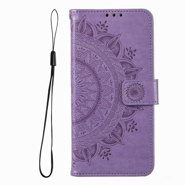 For iPhone 16 Plus Totem Flower Embossed Leather Phone Case(Purple) - iPhone 16 Plus Cases by PMC Jewellery | Online Shopping South Africa | PMC Jewellery | Buy Now Pay Later Mobicred