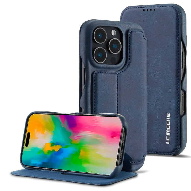 For iPhone 16 Pro LC.IMEEKE Hon Ancient Series Flip Leather Phone Case(Blue) - iPhone 16 Pro Cases by LC.IMEEKE | Online Shopping South Africa | PMC Jewellery | Buy Now Pay Later Mobicred