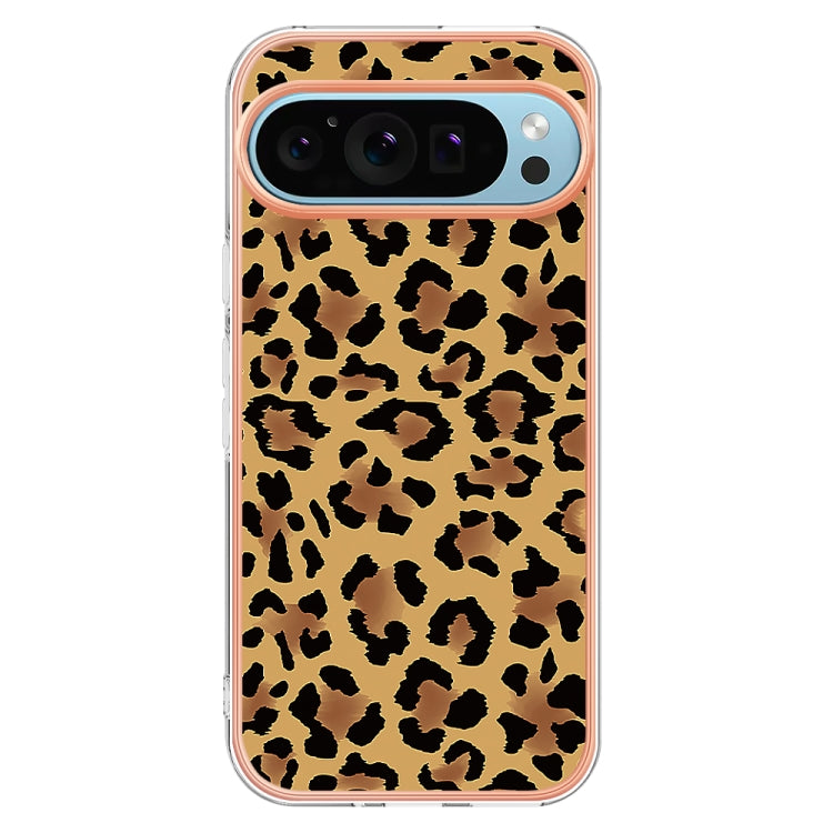 For Google Pixel 9 / 9 Pro Electroplating Dual-side IMD Phone Case(Leopard Print) - Google Cases by PMC Jewellery | Online Shopping South Africa | PMC Jewellery | Buy Now Pay Later Mobicred