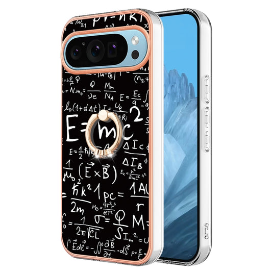 For Google Pixel 9 Pro XL Electroplating Dual-side IMD Phone Case with Ring Holder(Equation) - Google Cases by PMC Jewellery | Online Shopping South Africa | PMC Jewellery | Buy Now Pay Later Mobicred