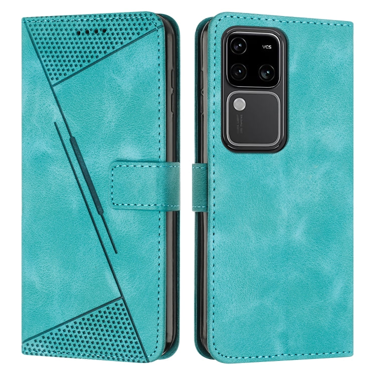 For vivo S18 / S18 Pro Dream Triangle Leather Phone Case with Lanyard(Green) - S18 Cases by PMC Jewellery | Online Shopping South Africa | PMC Jewellery | Buy Now Pay Later Mobicred