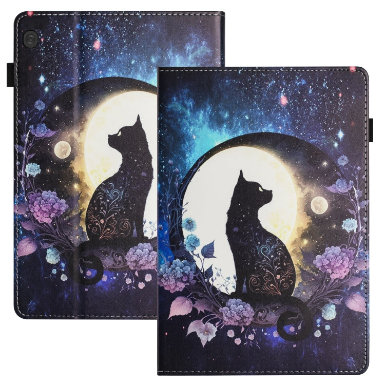 For Lenovo Tab M10 Sewing Litchi Texture Smart Leather Tablet Case(Cat) - Lenovo by PMC TechLife | Online Shopping South Africa | PMC TechLife | Buy Now Pay Later Mobicred