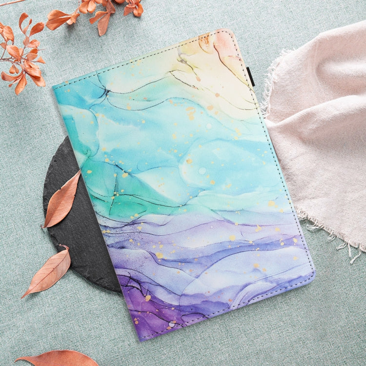 For Lenovo Tab M10 Plus 3rd Gen Sewing Litchi Texture Smart Leather Tablet Case(Oil Painting) - Lenovo by PMC TechLife | Online Shopping South Africa | PMC TechLife | Buy Now Pay Later Mobicred