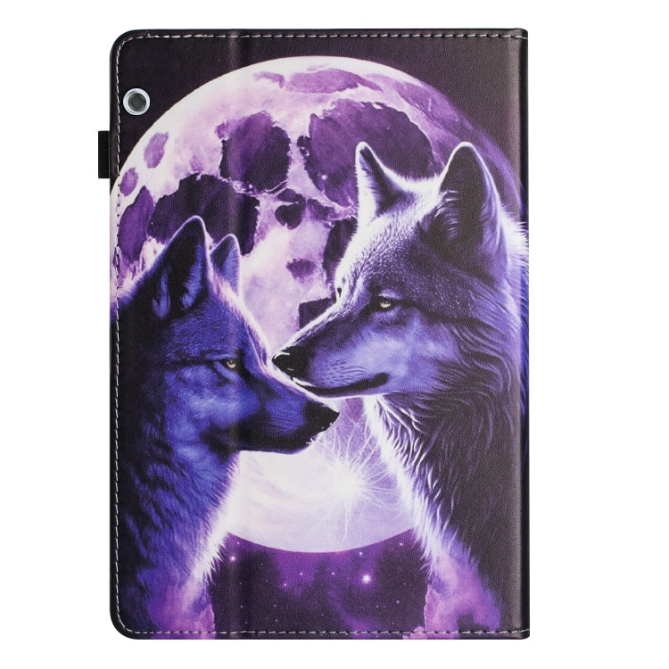 For Huawei MediaPad T3 10 Sewing Litchi Texture Smart Leather Tablet Case(Wolf) - Huawei by PMC TechLife | Online Shopping South Africa | PMC TechLife | Buy Now Pay Later Mobicred