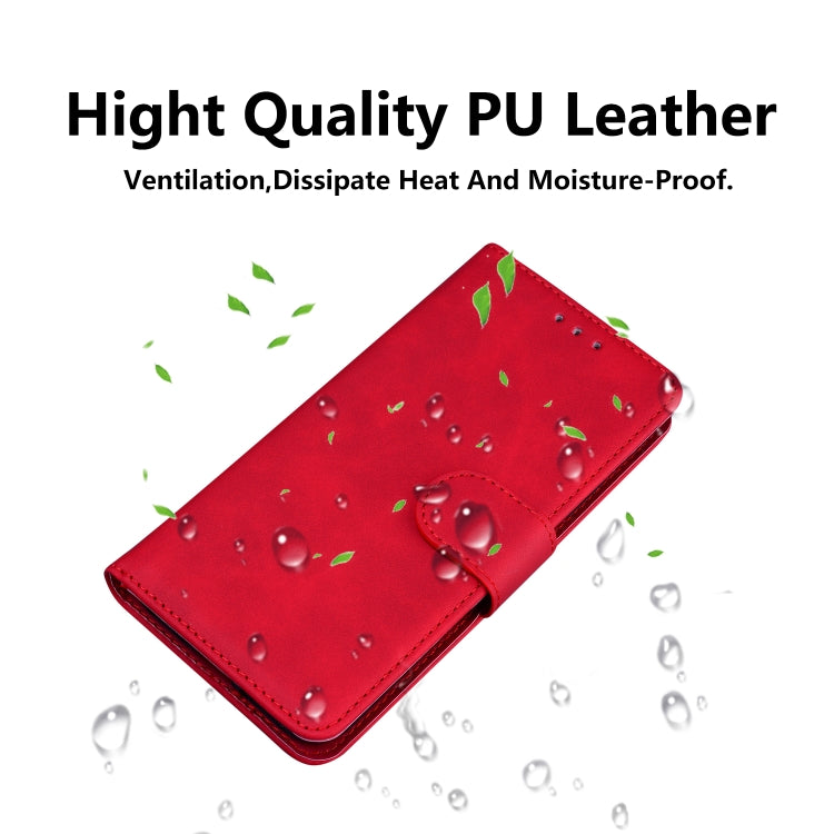 For Honor Magic6 Pro Skin Feel Pure Color Flip Leather Phone Case(Red) - Honor Cases by PMC Jewellery | Online Shopping South Africa | PMC Jewellery | Buy Now Pay Later Mobicred