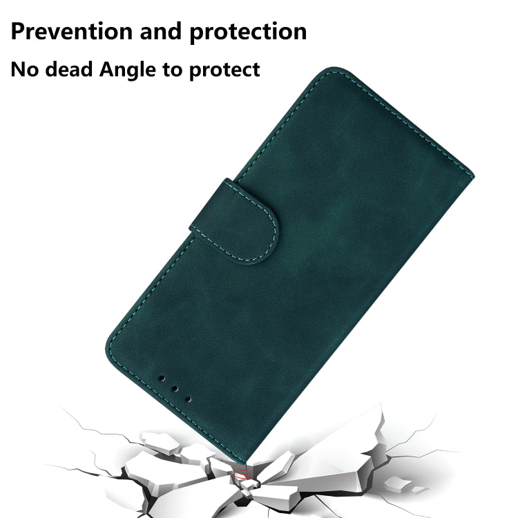 For Honor Magic6 Pro Skin Feel Pure Color Flip Leather Phone Case(Green) - Honor Cases by PMC Jewellery | Online Shopping South Africa | PMC Jewellery | Buy Now Pay Later Mobicred