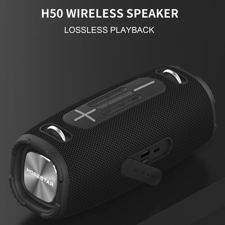 HOPESTAR H50 lPX6 Waterproof Portable Wireless Bluetooth Speaker(Black) - Desktop Speaker by HOPESTAR | Online Shopping South Africa | PMC Jewellery | Buy Now Pay Later Mobicred