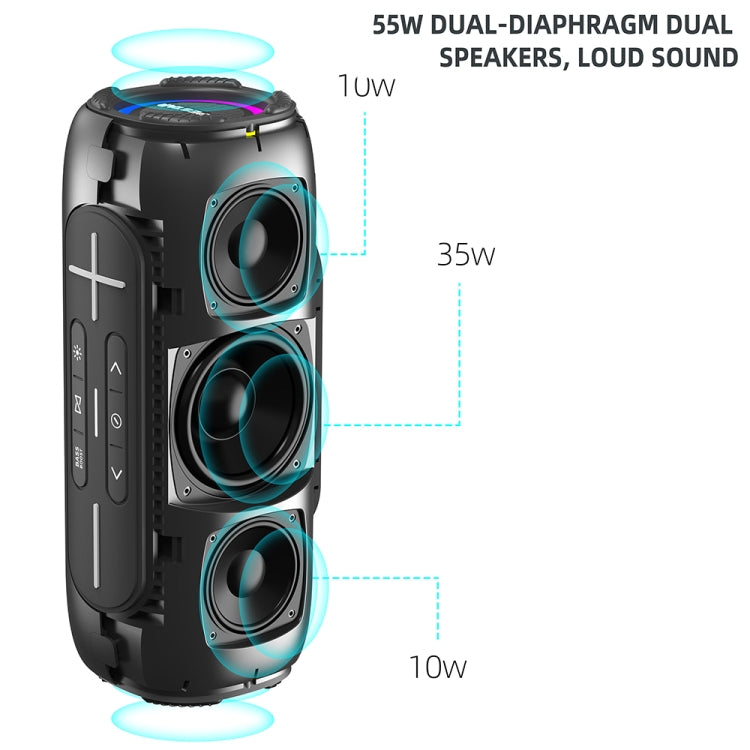 HOPESTAR P32Max 55W IPX6 Waterproof Portable Wireless Bluetooth Speaker(Red) - free shipping - PMC Jewellery - Order now!