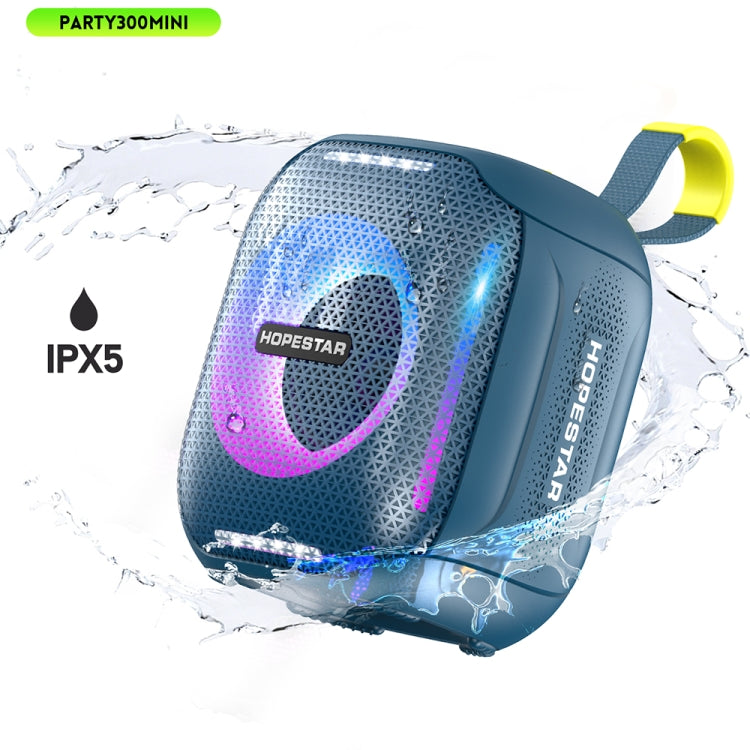 HOPESTAR Party 300mini IPX5 Waterproof Portable Bluetooth Speaker 360 Degree Stereo Outdoor Speaker(Blue) - Waterproof Speaker by HOPESTAR | Online Shopping South Africa | PMC Jewellery | Buy Now Pay Later Mobicred