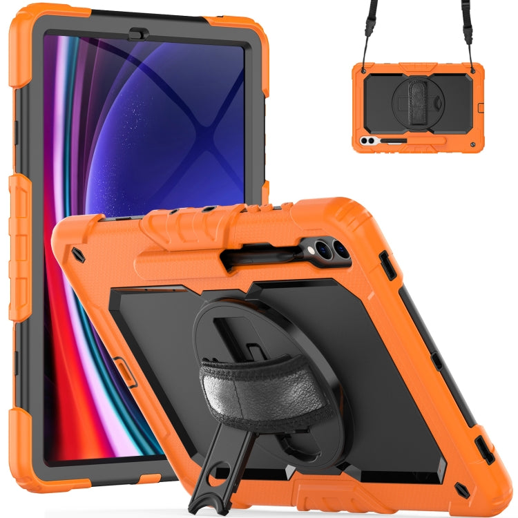 For Samsung Galaxy Tab S10+ / S9+ / S9 FE+ Silicone + PC Tablet Case(Orange+Black) - Galaxy Tab S9+ Cases by PMC Jewellery | Online Shopping South Africa | PMC Jewellery | Buy Now Pay Later Mobicred