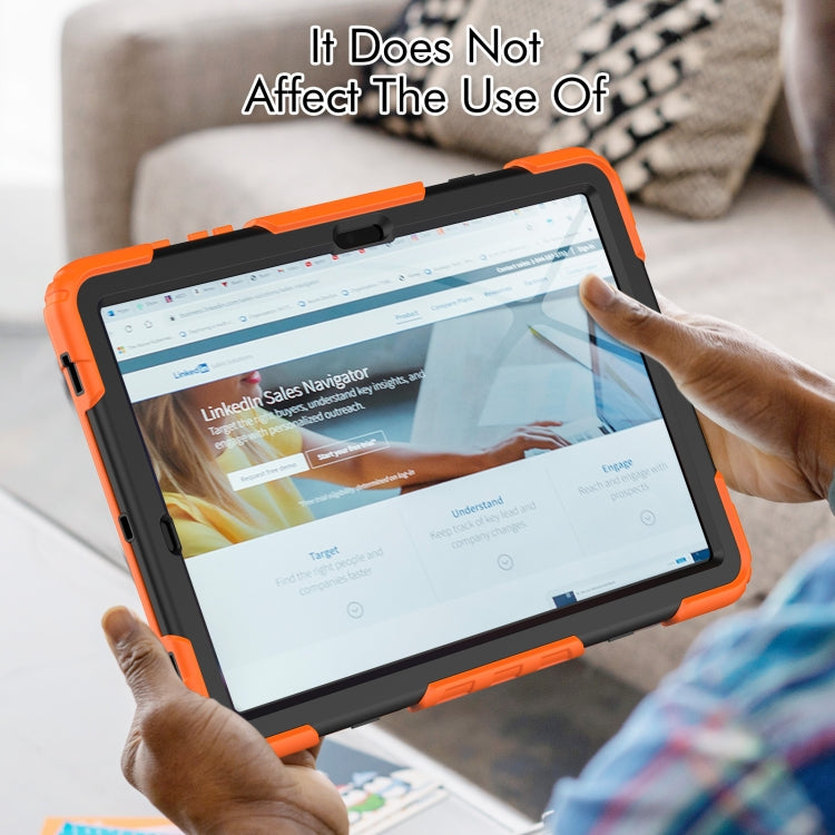 For Samsung Galaxy Tab S10+ / S9+ / S9 FE+ Silicone + PC Tablet Case(Orange+Black) - Galaxy Tab S9+ Cases by PMC Jewellery | Online Shopping South Africa | PMC Jewellery | Buy Now Pay Later Mobicred