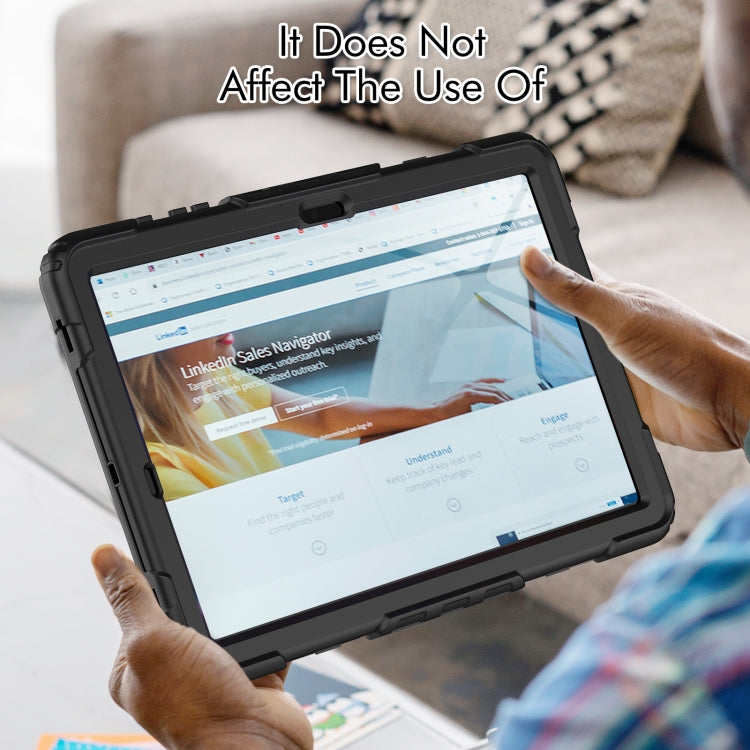 For Samsung Galaxy Tab S10+ / S9+ / S9 FE+ Silicone + PC Tablet Case(Black) - Galaxy Tab S9+ Cases by PMC Jewellery | Online Shopping South Africa | PMC Jewellery | Buy Now Pay Later Mobicred