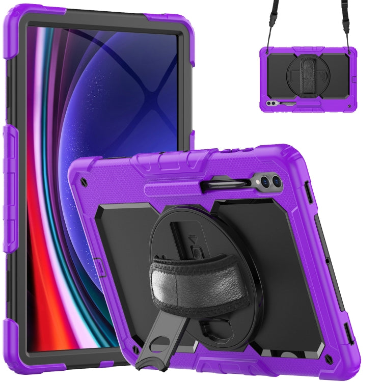 For Samsung Galaxy Tab S9 Ultra / S8 Ultra Silicone + PC Tablet Case(Purple+Black) - Galaxy Tab S9 Ultra Cases by PMC Jewellery | Online Shopping South Africa | PMC Jewellery | Buy Now Pay Later Mobicred