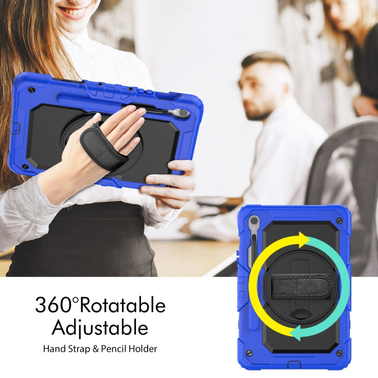 For Samsung Galaxy Tab S9 / S9 FE Silicone Hybrid PC Tablet Protective Case(Dark Blue+Black) - Galaxy Tab S9 Cases by PMC Jewellery | Online Shopping South Africa | PMC Jewellery | Buy Now Pay Later Mobicred
