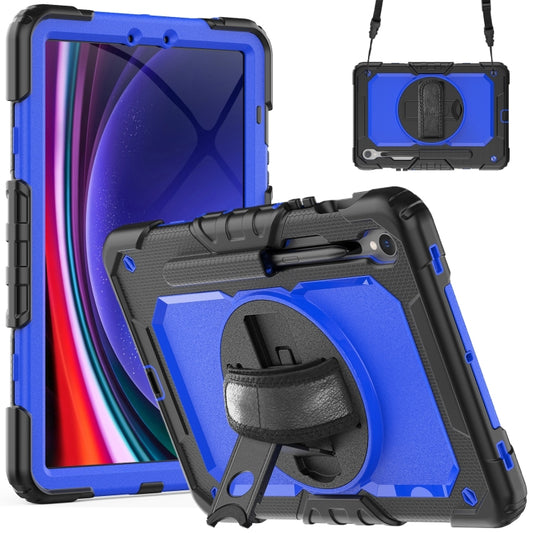 For Samsung Galaxy Tab S9 / S9 FE Silicone + PC Tablet Case(Black+Dark Blue) - Galaxy Tab S9 Cases by PMC Jewellery | Online Shopping South Africa | PMC Jewellery | Buy Now Pay Later Mobicred