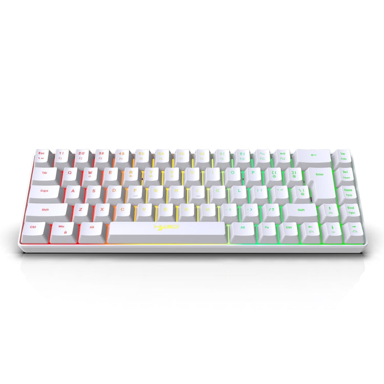 HXSJ V200 Wired RGB Backlit Mechanical Keyboard 68 Key Caps, Cable Length: 1.7m(White) - Wired Keyboard by HXSJ | Online Shopping South Africa | PMC Jewellery | Buy Now Pay Later Mobicred