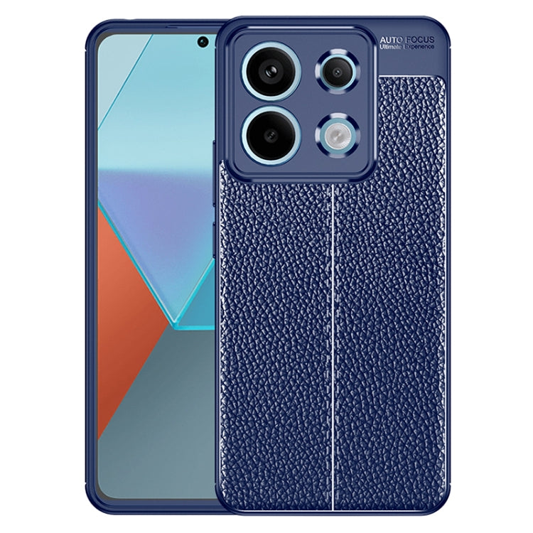 For Xiaomi Redmi Note 13 Pro Litchi Texture Shockproof TPU Phone Case(Blue) - Note 13 Pro Cases by PMC Jewellery | Online Shopping South Africa | PMC Jewellery | Buy Now Pay Later Mobicred