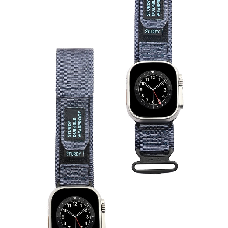 For Apple Watch SE 2023 40mm AW Nylon Two-Section Watch Band(Blue) - Watch Bands by PMC TechLife | Online Shopping South Africa | PMC TechLife