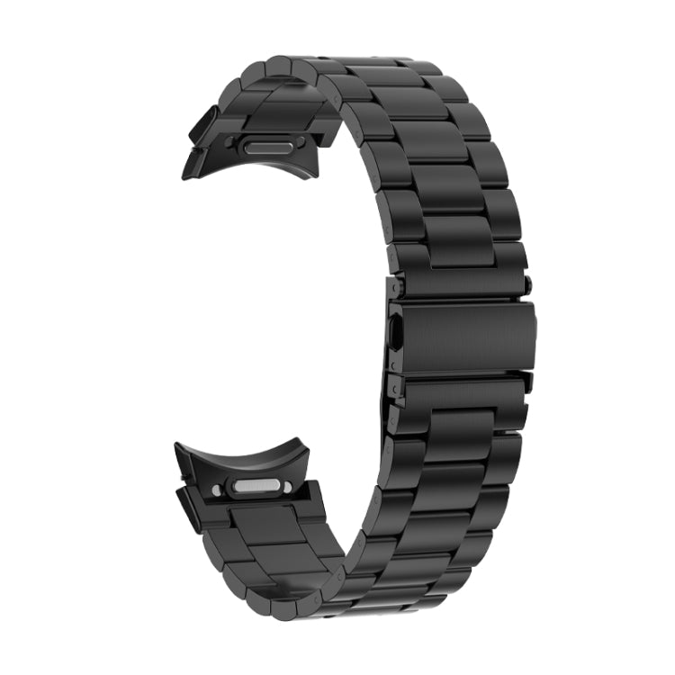 For Samsung Galaxy Watch 6 Three Strains Metal Watch Band(Black) - Watch Bands by PMC TechLife | Online Shopping South Africa | PMC TechLife