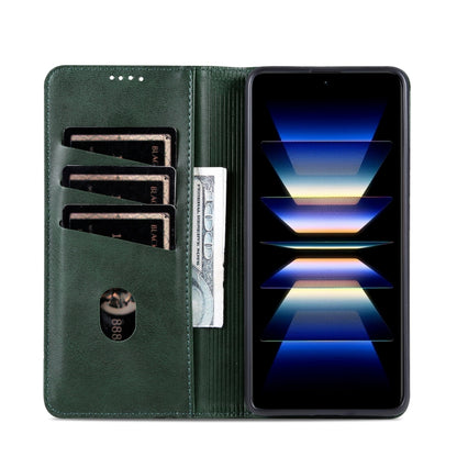 For OPPO Reno11 F AZNS Magnetic Calf Texture Flip Leather Phone Case(Dark Green) - Reno11 F Cases by AZNS | Online Shopping South Africa | PMC Jewellery | Buy Now Pay Later Mobicred