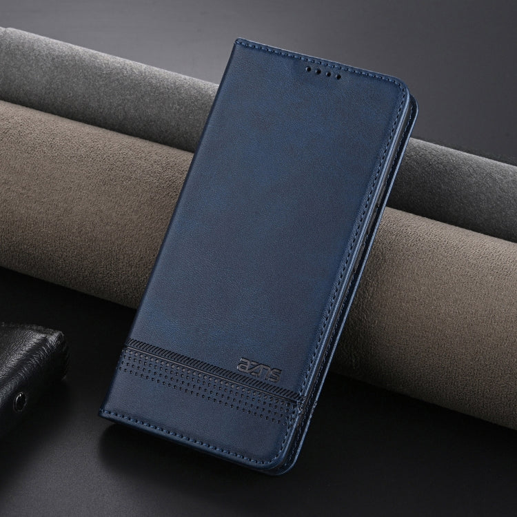 For OPPO Reno12 Global AZNS Magnetic Calf Texture Flip Leather Phone Case(Dark Blue) - Reno12 Cases by AZNS | Online Shopping South Africa | PMC Jewellery | Buy Now Pay Later Mobicred